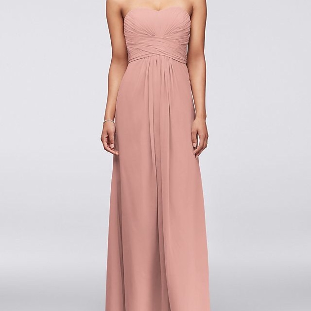 Bridesmaid Dress Strapless Size 2 David’s Bridal